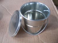 metal tin and bucket
