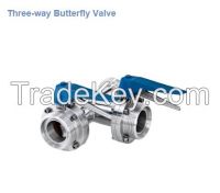 Three-way Butterfly Valve/#butterfly valve#/Sanitary butterfly valves/Fine Adjustment Butterfly Valve