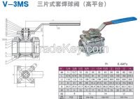 3pc socket  ball valve