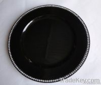 Plastic wedding plate/Beaded charger plates