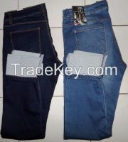 Ladies 98%cotton 2%spandex denim long pant