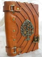 Handmade Leather Journal with Tree Of Life Emblem