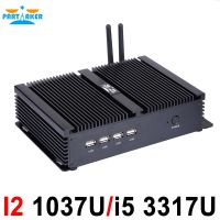 Fanless Mini Pc Industrial Computer With Usb 3.0 Dual Gigabit Lan 4 Com Hdmi Intel Celeron C1037u Core I5 3317u Windows 10 Linux