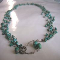 Handmade Turquoise Silk Thread Necklace