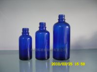 Blue Glass Essential Oil Bottle