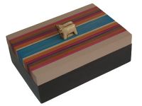 Hand Painted, Decorative Boxes ,With Sterling Silver Application