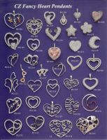 Silver Cz Heart Pendant 925 Jewelry