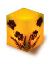 Dry flower cube led candle