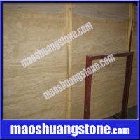 Beige travertine slab