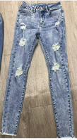 Girls fashion Skinny Jeans with rips