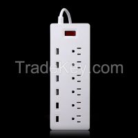 USA outlet/socket lead ac power 125v 13a extension socket with usb charger fast shipment