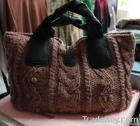 fashion knitting handbag shoulder bag