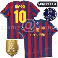 Barcelona HOME champions league top 2009 #10 MESSI med with wcc patch