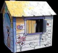 diy toy, puzzle, jigsaw, children playing house, paper house, DIY house
