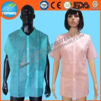 Nonwoven disposable lab coat for children and adult, SBPP/SMS lab coat