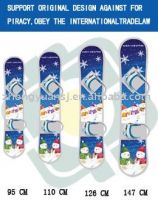 Hot Sell HDPE Plastic Snowboard with snowman pattern