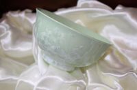 Ice Flower Porcelain Bow Set with crystal glaze
