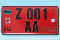 Aluminum license plate