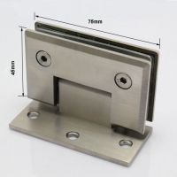 small size #304 Stainless steel wall mount shower hinge measures 75x45mm