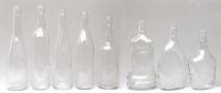 clear glass bottles