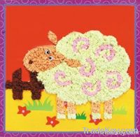 DIY art crepe painting -sheep