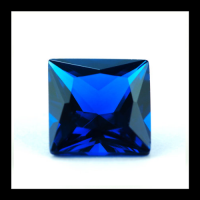 Wholesale Synthetic Blue Sapphire #34 Square shape Corundum Loose Gems Stones