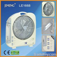 LE1668: EMERGENCY FAN LANTERN       Powerful 12 Inches Oscillating Fan