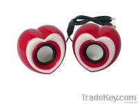 2012 Newest Heart shaped usb speaker with good sound