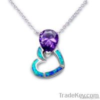 925 Sterling Silver necklace/Opal