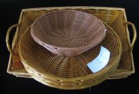 Food safe handwoven plastic basket