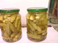 pickled cucumber in jar