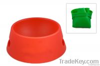 silicone collapsable/foldable pet bowl