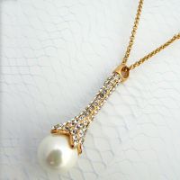 Lady Jewelry Necklace Pendant With Diamond and Pearl