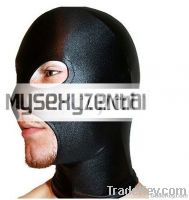 Black Open Eyes And Mouth Lycra Hood - Hoods
