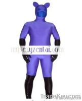 Purple Blue Spandex Unisex Zentai Catsuit