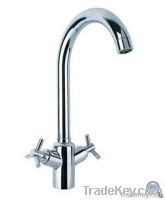 double cross handles kitchen faucet