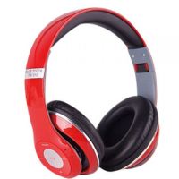 BT-D02 Bluetooth Headphones Over Ear Lightweight, Comfortable for Long-time Wearing, Hi-Fi Stereo Wireless Headphones, Foldable Headset w/Built-in Mic and Wired Mode for PC/Cell Phones/Black-Red