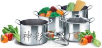8pcs Stainless Steel Stock Pot Sets with glass lid