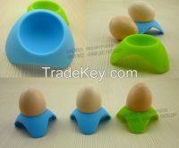 Silicone egg stander