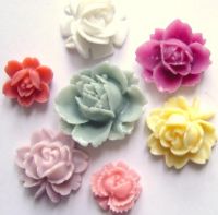 Resin Flower/lucite Flower/plastic Rose/jewelry Supply