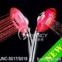 Temperature control color LED hand shower