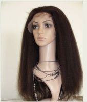 100%Indian Remy Human Hair Full Lace Kinky Straight 18"