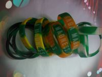 Debossed different glowing color silicone wristband