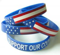 High grade silicone material customized bracelets with print logo