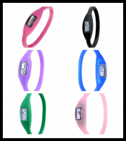 Different color silicone waterproof digital ion sport watch