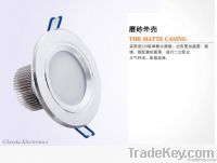 Energy saving aluminum heat sink 3w cob led down light