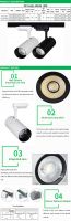 China Manufacture 10w 20w 30w Adjustable Rotatable Led Track Spot Light