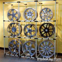 Lean Pipe wheel display rack