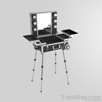 Aluminum Trolly Cosmetic case with Legs and light DY9608
