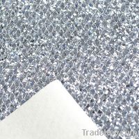 New fashion diamond silver glitter fabric leather